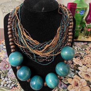 Boho Vintage Tribal Style Necklace Lot Bundle